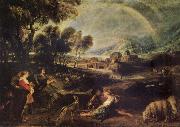 Peter Paul Rubens Landscape iwth a Rainbow Spain oil painting artist